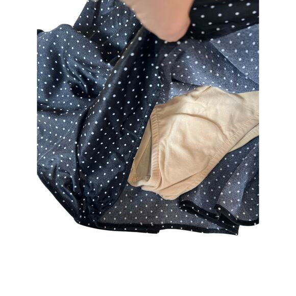 80s Honor's Women's Swimwear Dress One Piece Bathing Suit Polka Dot Blue Size 12 - Picture 9 of 9